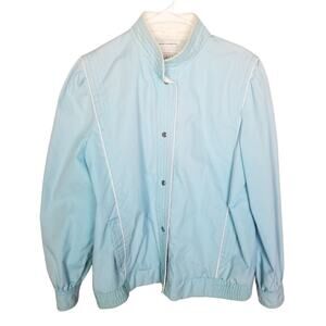 Vintage Current Seen Womens Bomber Jacket Retro Pastel Size L Lightweight Lined